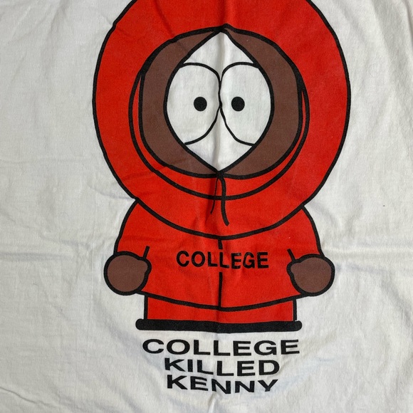 Vtg 90s Southpark Cartman Kenny College Comedy Central T-Shirt 2Lot Size L Rare - Picture 7 of 16